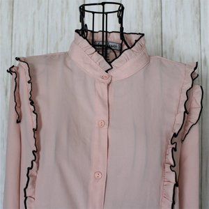 ⭐ 3 for $25 Crave Fame Hi-low Hem Semi-Sheer Blush Pink Blouse